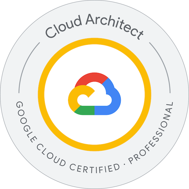 Professional Cloud Architect credential badge